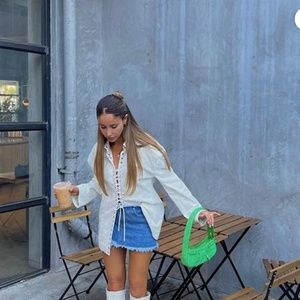 Source Unknown Lace up Blazer Dress